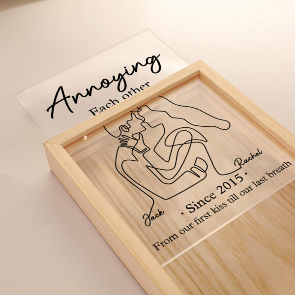 Annoying Each Other, From Our First Kiss Till Our Last Breath - Personalized Custom Frame Light Box Anniversary Gift for Couple - Image 6