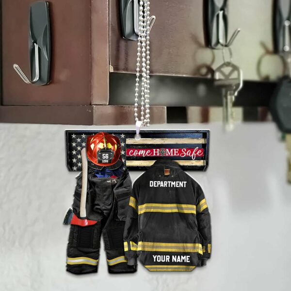 Armor Car Ornament Come Home Safe Personalized Car Ornament Gifts For Firefighter - Custom Car Ornament Gift For Fireman - Image 6