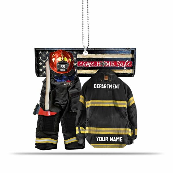 Armor Car Ornament Come Home Safe Personalized Car Ornament Gifts For Firefighter - Custom Car Ornament Gift For Fireman - Image 5