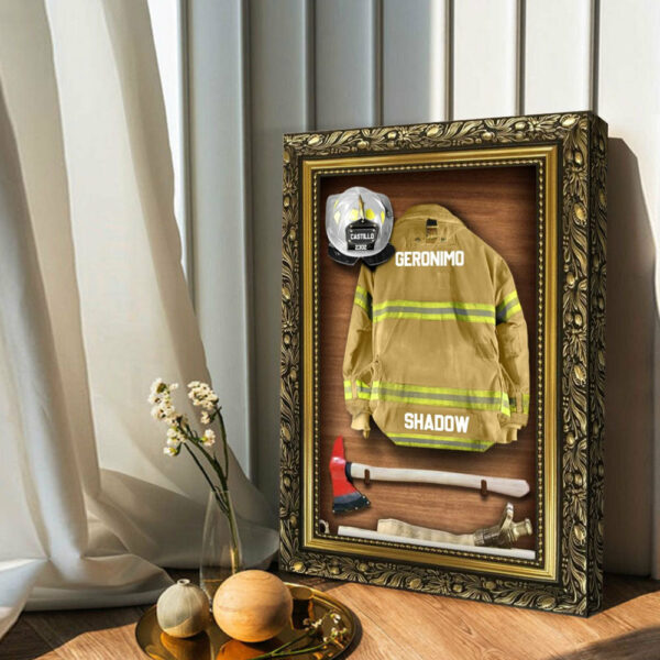 Armor Clothes Helmet Personalized Canvas Poster Gift For Firefighter Fireman - Image 4