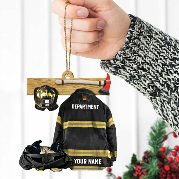 Armor Custom Shaped Acrylic Personalized Ornament Gift For Firefighter Fireman - Image 6