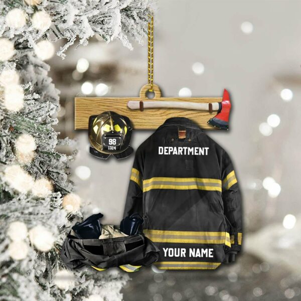 Armor Custom Shaped Acrylic Personalized Ornament Gift For Firefighter Fireman - Image 4