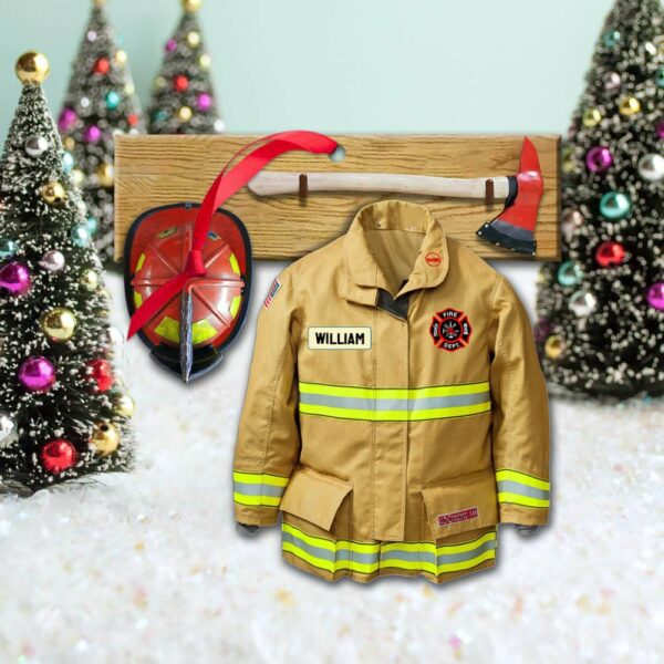 Armor With Name Personalized Ornament Gifts For Firefighter Fireman - Image 5