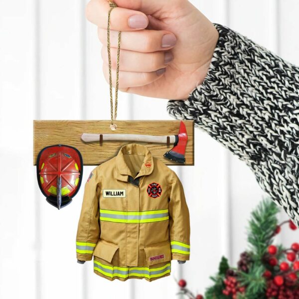 Armor With Name Personalized Ornament Gifts For Firefighter Fireman - Image 6