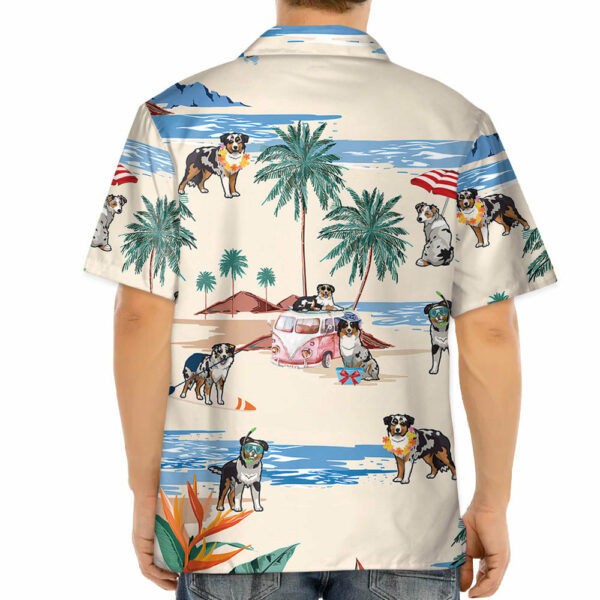 Australian Shepherd Summer Beach Hawaiian Shirt - Image 4