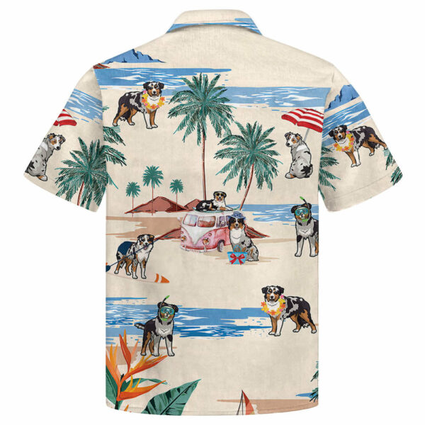 Australian Shepherd Summer Beach Hawaiian Shirt - Image 2