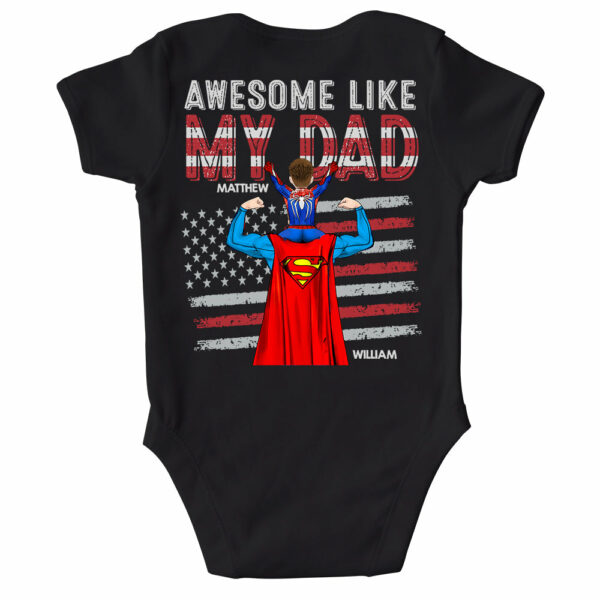 Awesome Like Mine, Personalized Matching Shirts For Dad And Children T1807 - Image 2