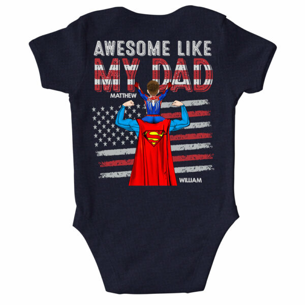 Awesome Like Mine, Personalized Matching Shirts For Dad And Children T1807 - Image 3