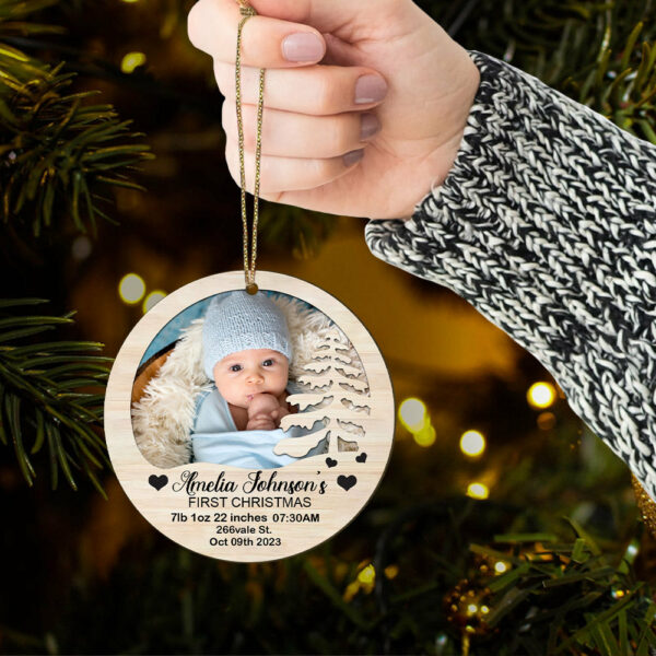 Baby First Christmas Ornament 2024, Personalized First Christmas Ornament, Custom Baby's First Crhistmas Ornament, New Baby Christmas Gift - Image 6