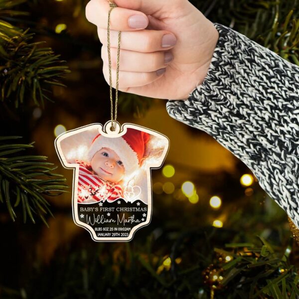 Baby's First Christmas Ornament 2024, Personalized Baby 1st Christmas Ornament, Personalised Baby's 1st Christmas Ornament - Image 5