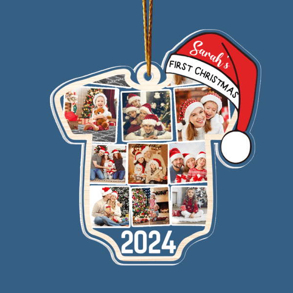 Baby's First Christmas Ornament 2024, Personalized Baby 1st Christmas Ornament, Personalised Baby's 1st Christmas Ornament - Image 5