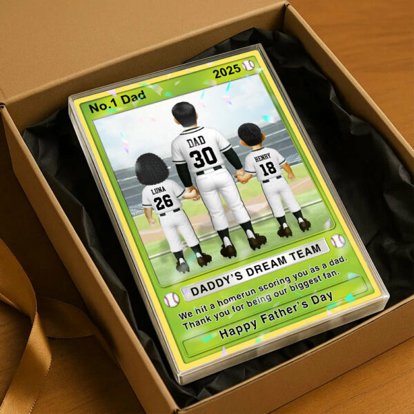 Baseball Dad - Personalized Acrylic Block Plaque For Baseball Dad Husband Grandpa NA04 - Image 3