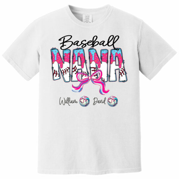 Baseball Drip Nana - Custom Nickname & Kid Names - Personalized Shirt Gift For Grandma NA04 - Image 5