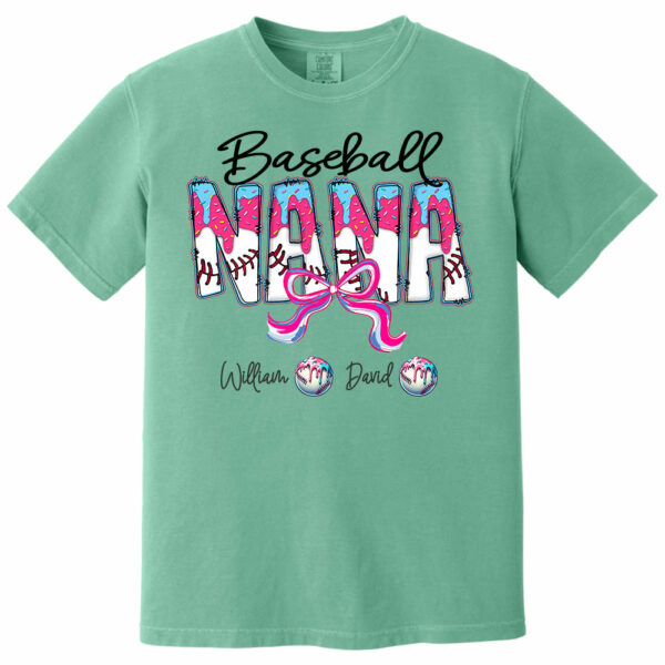 Baseball Drip Nana - Custom Nickname & Kid Names - Personalized Shirt Gift For Grandma NA04 - Image 9
