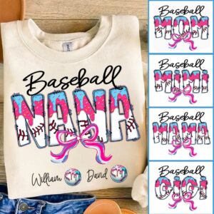 Baseball Drip Nana - Custom Nickname & Kid Names - Personalized Shirt Gift For Grandma NA04
