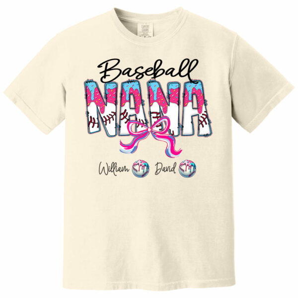 Baseball Drip Nana - Custom Nickname & Kid Names - Personalized Shirt Gift For Grandma NA04 - Image 3