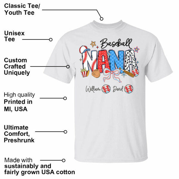 Baseball Mama - Personalized Shirt Gift For Grandma - Image 2