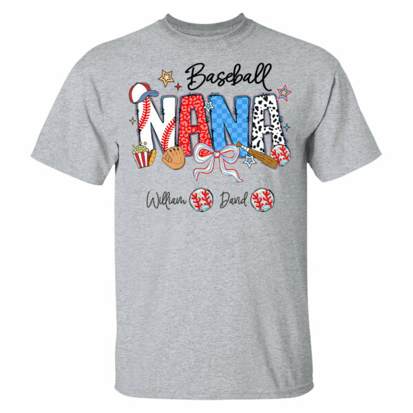 Baseball Mama - Personalized Shirt Gift For Grandma - Image 7