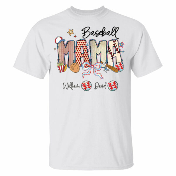 Baseball Mama - Personalized Shirt Gift For Grandma Vr2 - Image 4