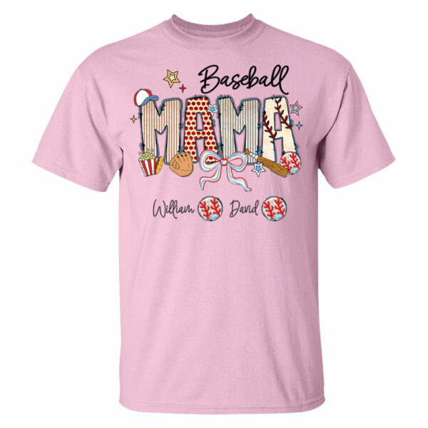 Baseball Mama - Personalized Shirt Gift For Grandma Vr2 - Image 6