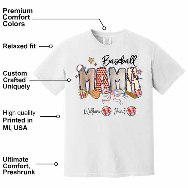 Baseball Mama - Personalized Shirt Gift For Grandma Vr2 - Image 9