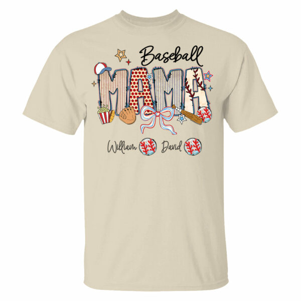 Baseball Mama - Personalized Shirt Gift For Grandma Vr2 - Image 7