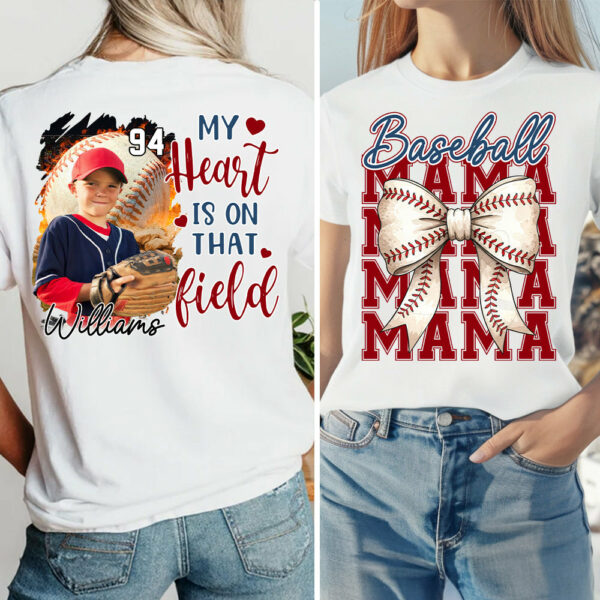 Baseball Mama Shirt, Personalized Baseball Shirt, Gift For Baseball Lover Tu24
