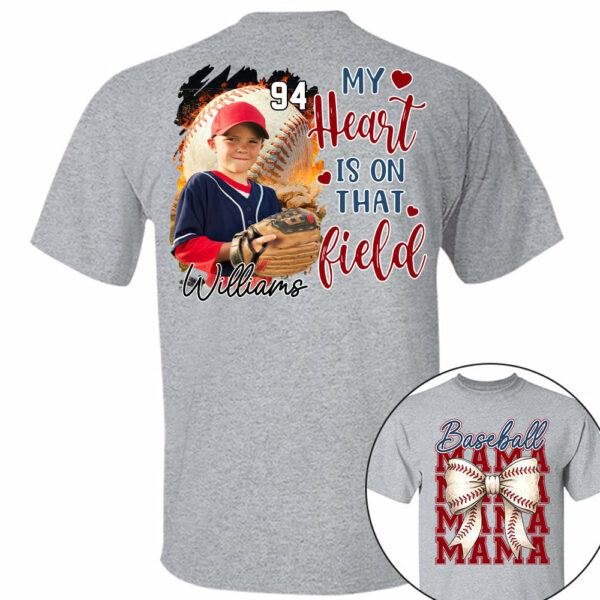 Baseball Mama Shirt, Personalized Baseball Shirt, Gift For Baseball Lover Tu24 - Image 8