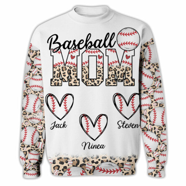 Baseball Mom - Personalized All Over Print Shirt - Image 6