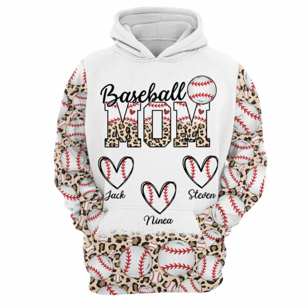 Baseball Mom - Personalized All Over Print Shirt - Image 4