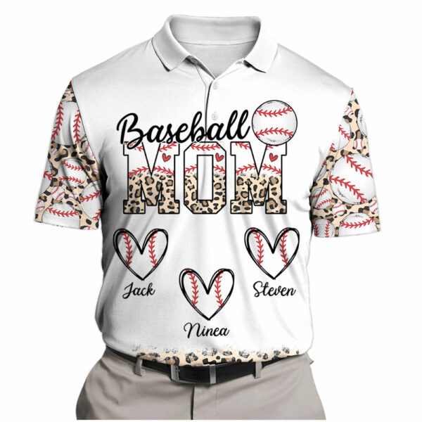 Baseball Mom - Personalized All Over Print Shirt - Image 3