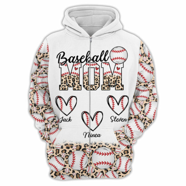 Baseball Mom - Personalized All Over Print Shirt - Image 5
