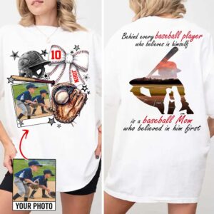 Baseball Mom Shirt, Custom Photo Baseball Shirt, Gift For Baseball Lover A2110 -