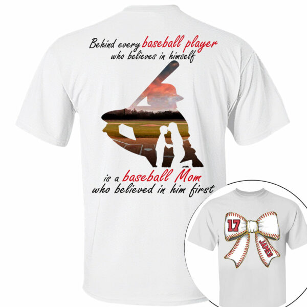 Baseball Mom Shirt, Personalized Baseball Shirt, Gift For Baseball Lover A2110 - Image 2