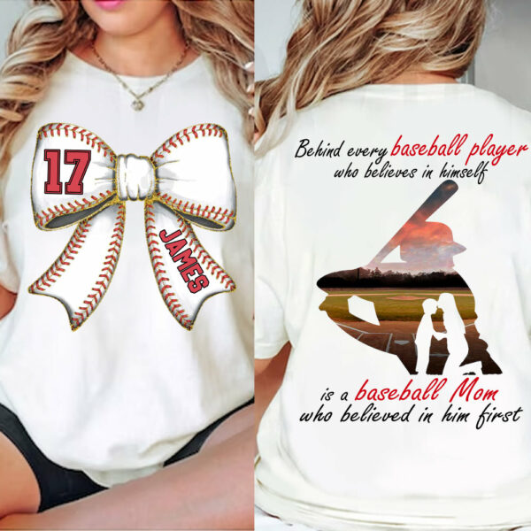 Baseball Mom Shirt, Personalized Baseball Shirt, Gift For Baseball Lover A2110