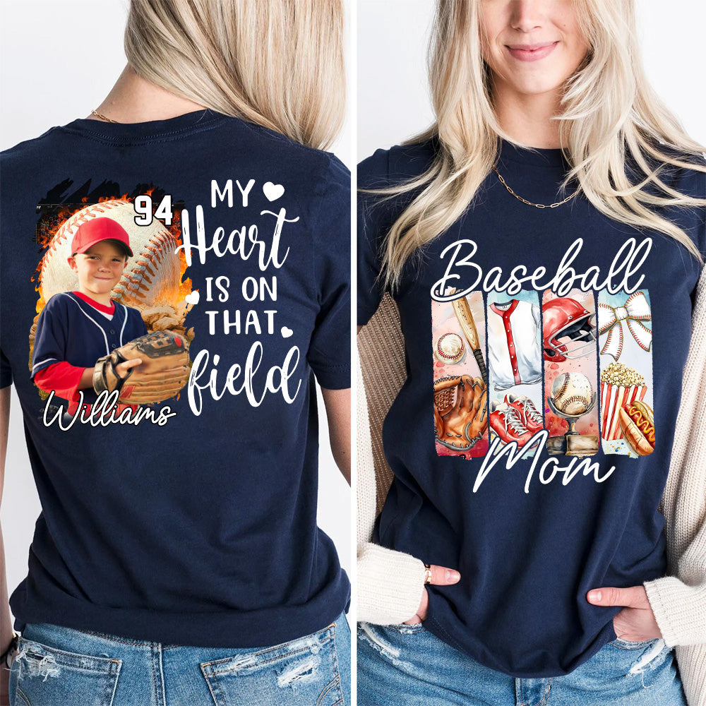 Baseball Mom Shirt, Personalized Baseball Shirt, Gift For Baseball Lover Tu24
