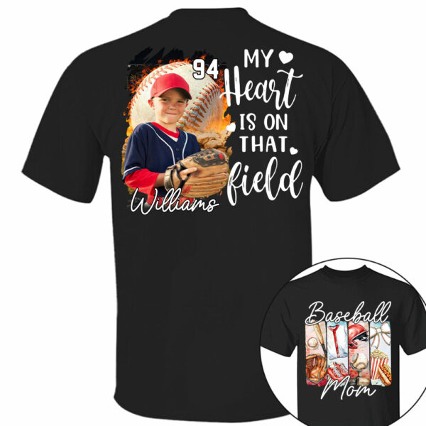 Baseball Mom Shirt, Personalized Baseball Shirt, Gift For Baseball Lover Tu24 - Image 7