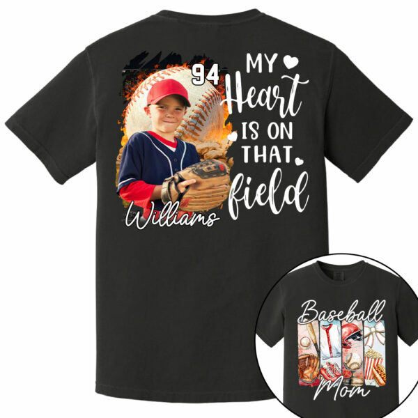 Baseball Mom Shirt, Personalized Baseball Shirt, Gift For Baseball Lover Tu24 - Image 5