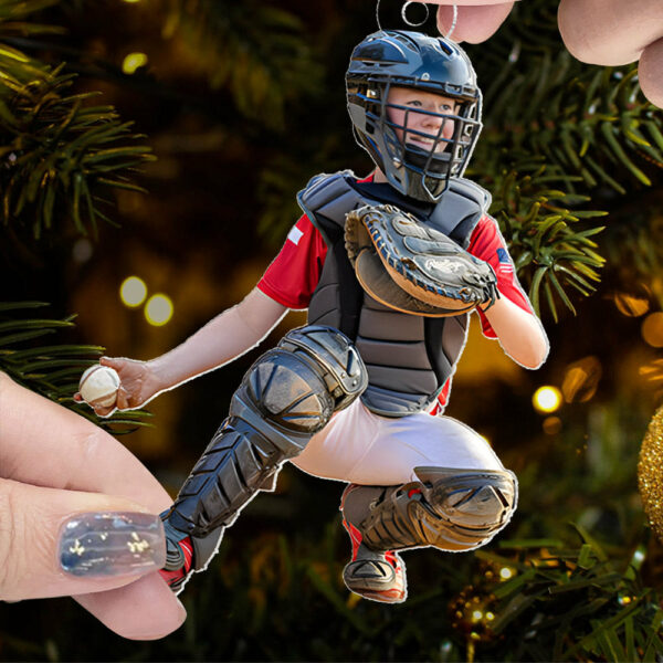 Baseball Ornament - Personalized Custom Photo Mica Ornament - Christmas Gift For Sport Lover - Image 6