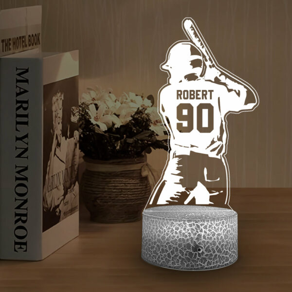 Baseball Player Led Light, Led Color Changing Night Light For Baseball Lovers K1702 - Image 5