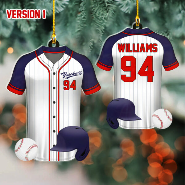 Baseball Uniform Personalized Acrylic Ornament For Baseball Player - Gift For Baseball Lovers - Image 3