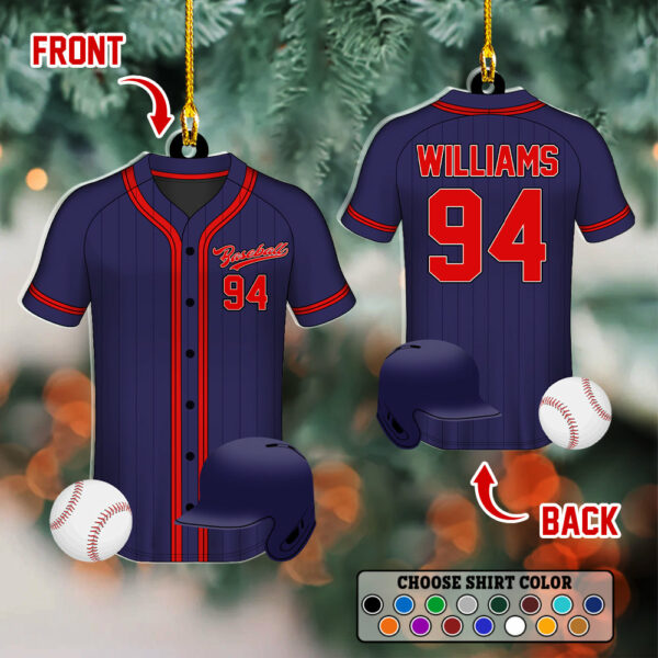 Baseball Uniform Personalized Acrylic Ornament For Baseball Player - Gift For Baseball Lovers - Image 2