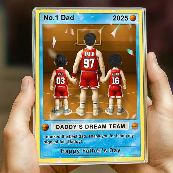 Basketball Dad - Personalized Acrylic Block Plaque For Basketball Dad Husband Grandpa NA04 - Image 3