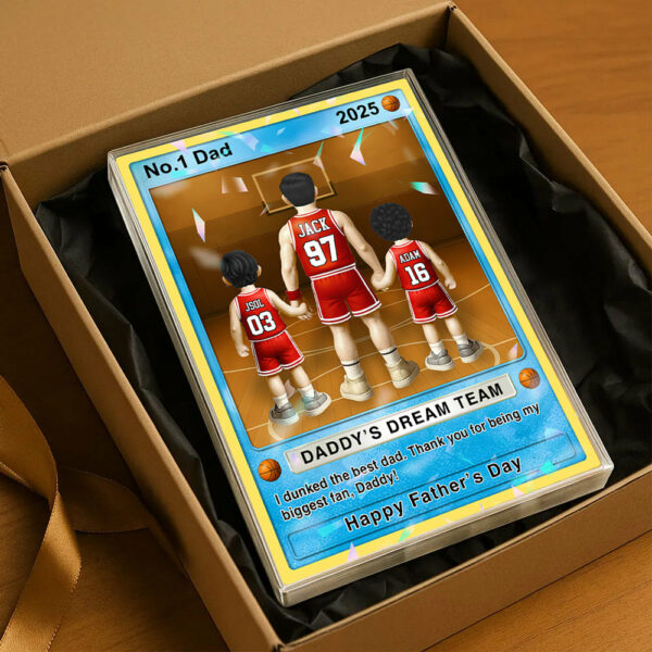 Basketball Dad - Personalized Acrylic Block Plaque For Basketball Dad Husband Grandpa NA04 - Image 5