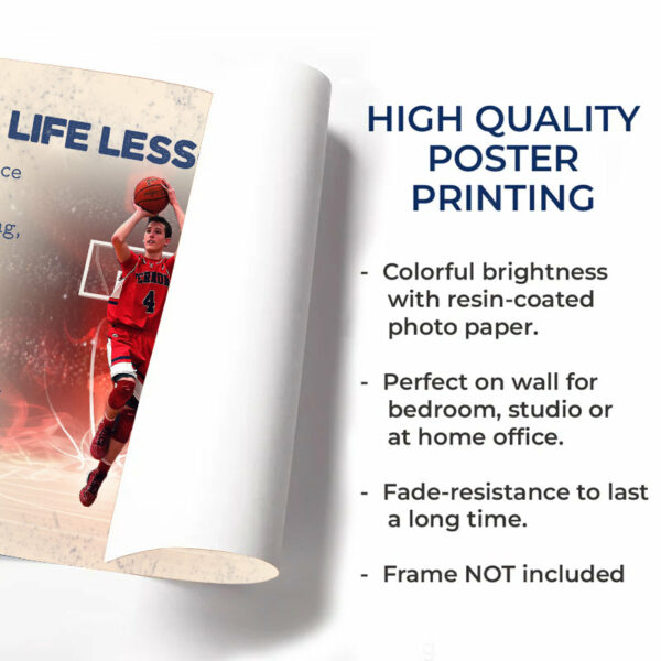 Basketball Life Lessons - Personalized Photo Player Poster, Canvas - Image 4