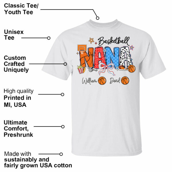 Basketball Mama - Personalized Shirt Gift For Grandma - Image 2