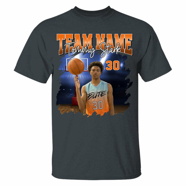 Basketball Personalized Shirt Custom Photo And Team Name, Custom Bootleg Rap Tee Basketball - Image 3