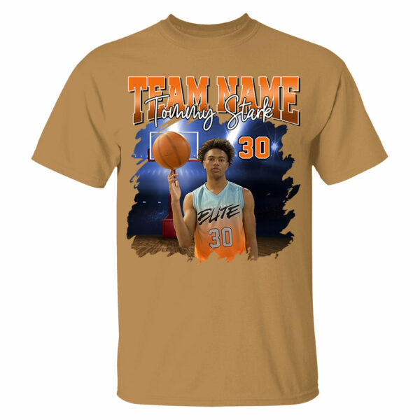 Basketball Personalized Shirt Custom Photo And Team Name, Custom Bootleg Rap Tee Basketball - Image 5
