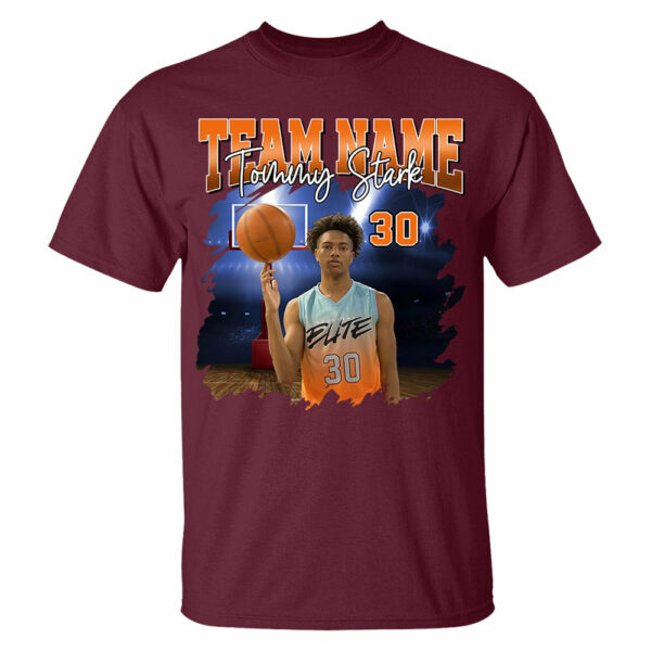 Basketball Personalized Shirt Custom Photo And Team Name, Custom Bootleg Rap Tee Basketball - Image 9