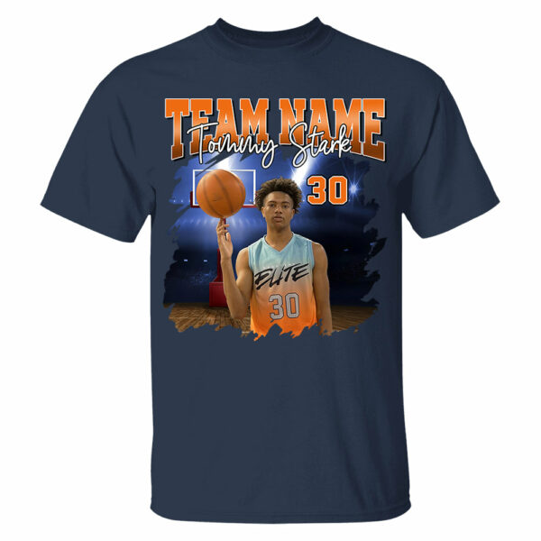 Basketball Personalized Shirt Custom Photo And Team Name, Custom Bootleg Rap Tee Basketball - Image 4